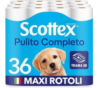 Scottex Pulito Completo 36 Rotoli Carta Igienica Morbida Resistente
