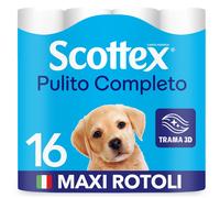 Scottex Pulito Completo Carta Igienica Morbida e Resistente Con fibre di Cotone