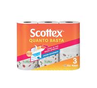 Scottex Quanto Basta, Carta Da Cucina, Opzione Mezzo Strappo, 3 Maxi Rotoli