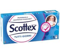 Scottex Tutti Giorni Fazzoletti di Carta Quattro Veli, 8 Pezzi