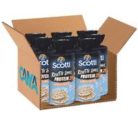 Scotti Risette Snack Protein Gallette con Riso Basmati e Lenticchie Rosse Extra Sottili e Croccanti 160g [BOX da 8 Confezioni]