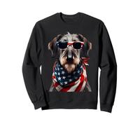 Scottish Deerhound Dog 4 luglio Giornata dell'indipendenza americana Felpa