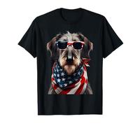 Scottish Deerhound Dog 4 luglio Giornata dell'indipendenza americana Maglietta