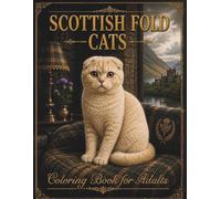 Scottish Fold Cats Coloring Book for Adults and Teens: Cute Folded Ear Cat Coloring Pages for Relaxation, Stress Relief and Creative Fun