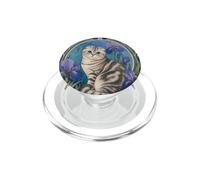 Scottish Fold - Gatto Art Nouveau Floreale PopSockets PopGrip per MagSafe