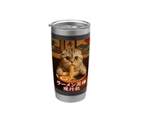 Scottish Fold Ramen Cat - Ramen Thief - Giapponese - Grunge Bicchiere termico in acciaio inox doppia parete