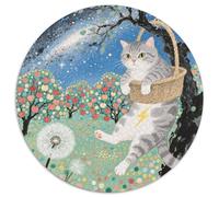 Scottish Fold Rundes 1000 Puzzle Animals Rundes Puzzle Familienpuzzle Erwachsene Anspruchsvoll Für Erwachsene Kinder Bunte Kunst 1000pcs (67.5x67.5cm)