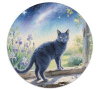 Scottish Fold Rundes 1000 Puzzle Animals Rundes Puzzle Familienpuzzle Erwachsene Anspruchsvoll Puzzle Für Erwachsene Und Kinder Kreative 1000pcs (67.5x67.5cm)
