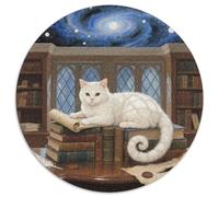 Scottish Fold Rundes 1000 Puzzle Animals Rundes Puzzle Familienpuzzle Schwieriges Großes Puzzle Pädagogisches Für Jungs Mädchen Familiengeschenke 1000pcs (67.5x67.5cm)