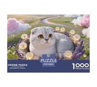 Scottish FoldPuzzle 1000 Pezzi Per Adulti E Bambini Cute Cats Puzzle Sfidanti 38x26cm/1000pcs