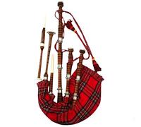 Scottish Great Highland Bagpipes naturale palissandro, legno Shesham con argento Plain importi/Dudelsack/Gaita
