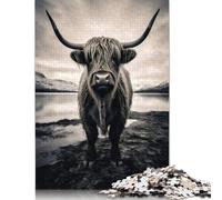 Scottish Highland Cows Puzzle Impossibili 1000Pcs Decorazione Per La Casa. Giochi Rilassamento E Intelligence Per Adulti E Ragazzi Da 14 Anni 1000pcs (38x26cm)