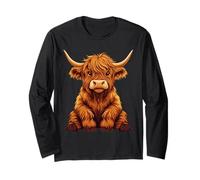 Scottish Highland Mucca Bovini Highlander scozzesi Mucca pelosa Maglia a Manica