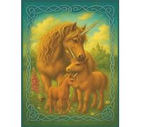 Scottish Highland Unicorn Journal - 8.5″ × 11″ Enchanted Celtic Ponies Edition (150 Lined Pages): Norse Unicorn Horse & Foal Writing Notebook for ... Mystical Diary, Fantasy & Cryptid Fans!