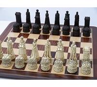Scottish History Chess Set by Berkeley Chess (cream and brown, board not included)