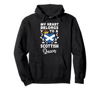 Scottish Queen Scottish Wife Girlfriend Scotland Flag Felpa con Cappuccio