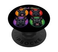 Scottish Terrier cane da caccia cani padre madre ritratto PopSockets PopGrip Adesivo