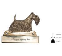 Scottish Terrier - iscrizione in ottone 'WELCOME', incisore Art Dog IT