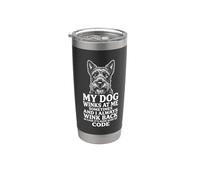 Scottish Terrier My Dog Winks Codice Segreto Bicchiere termico in acciaio inox doppia parete