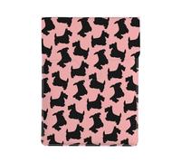 Scottish Terrier Pattern Rosa Nero, Custodia per laptop in pelle PU, borsa per notebook, custodia per laptop, custodia per tablet