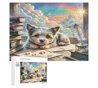 Scottish Terrier Puzzle 1000 Pezzi Rilassamento Per Adulti Cute Pet Animals Rompicapo Pressione Ridotta Giochi Da Tavolo Solo O in Gruppo Regalo Amico E Colleghi Di Lavoro 500 PCS