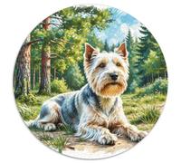 Scottish Terrier - Puzzle rotondi da 1000 pezzi, per bambini e adulti, regalo per la famiglia, forma unica, impossibile, regalo di Natale creativo per adolescenti e adulti, 1000 pezzi (67,5 x 67,5 cm)