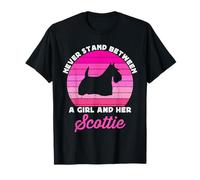 Scottish Terrier rosa per ragazze e bambini, Scotty Scottie Dog Love Maglietta
