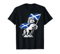 Scottish Unicorn Scotland Flag Celtic Pride Humor Maglietta