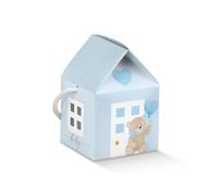 Scotton Casetta con Cordino Little Bear 55 x 55 x 50 Mm Azzurro 10 Pz