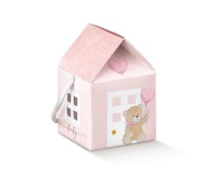 Scotton Casetta con Cordino Little Bear 55 x 55 x 50 Mm Rosa 10 Pz