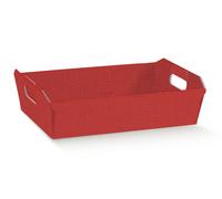 Scotton Cesto Natale Incollato 310 x 220 x 90 Mm Lino Rosso 1 Pz