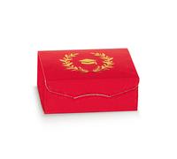 Scotton Gift Scatola Portaconfetti 70 x 70 x 30 Mm Alloro Dorato 10 Pz