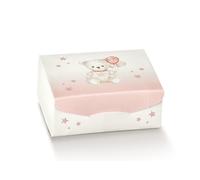 Scotton Gift Scatola Portaconfetti 70 x 70 x 30 Mm Babby Orsetto Rosa 10 Pz