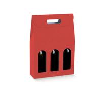 Scotton Scatola 3 Bottiglia 270 x 90 x 385 Mm Maniglia Finestra Lino Rosso 5 Pz