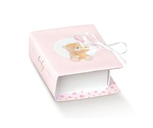 Scotton Scatola Book Little Bear 70 x 60 x 30 Mm Rosa 10 Pz