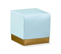 Scotton Scatola Fleur 50 x 50 x 50 Mm Lino Azzurro 10 Pz