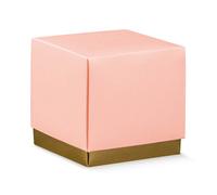 scotton spa 20X Lino Cipria Scatola Fleur portaconfetti 9X9X9 cm BOMBONIERA
