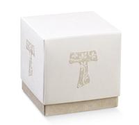Scotton Scatola Fleur 90 x 90 X 90 Mm Tau Bianco e Tortora 10 Pz