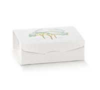 Scotton Scatola Gift Intrecci Verde Stampa Caldo 7x7x3 cm 10 pz