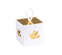 Scotton Scatola In con Cordino 50 x 50 x 50 Mm Bianco ed Oro 10 Pz