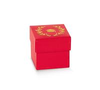 Scotton Scatola Portaconfetti 50 x 50 x 50 Mm Alloro Dorato 10 Pz