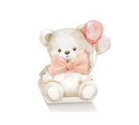 Scotton Scatola Portaconfetti 60 x 45 x 110 Mm Baby Orsetto Rosa Palloncini 10 Pz