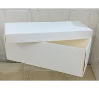 scotton spa 10 Pezzi Scatola per bomboniera Fondo e Coperchio 22x8x8 cm Seta Bianco