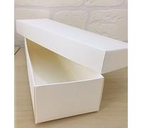 scotton spa 10 Pezzi Scatola per bomboniera Fondo e Coperchio 26X8X5 cm Seta Bianco