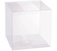 20 PEZZI Scatola scatto bomboniera PVC trasparente 15x15x20 cm 0LON
