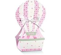 scotton spa 20 PZ Mongolfiera portaconfetti 6x4x14 cm Rosa Linea Bloom BOMBONIERA