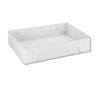 scotton spa 5 Pezzi Vassoio Porta bomboniere cartoncino Bianco Eco 50.5x50.5x9.5 cm