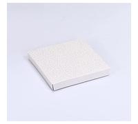 50 PZ Pelle Bianco 8x8x1 cm Fondo Fondino per scatole in PVC Bomboniera