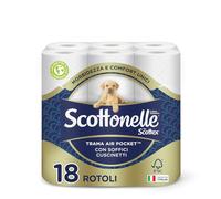 Scottonelle Carta Igienica, Morbida e Resistente, Dermatologicamente testata, 18 Rotoli
