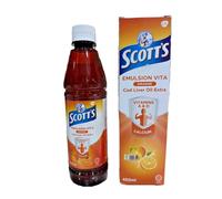 SCOTT'S Emulsione Vita Arancione COD Olio di Fegato Extra Vitamine A & D 400ml -